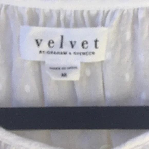 Velvet Eyelet Peasant Blouse - Picture 7 of 14